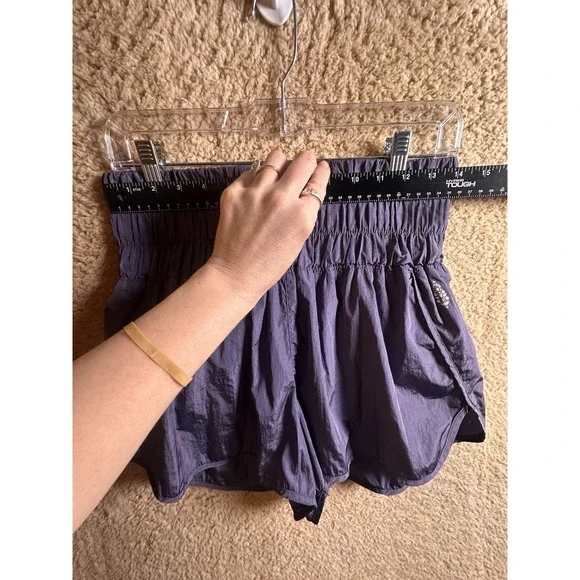 FP Movement The Way Home Shorts Purple Women's Medium High Rise Smocked‎ Casual - Picture 8 of 11